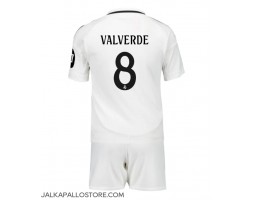 Real Madrid Federico Valverde #8 Kotipaita Lapsille 2024-25 Lyhythihainen (+ shortsit)